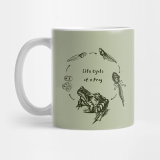 The Metamorphic Journey of Frogs: A Vintage Goblincore Display for Science Teachers Mug